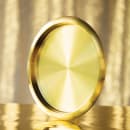 Service Ideas 14" Round Serving Tray - Stainless Steel, Vintage Gold (TR1412RIVG) thumbnail 3