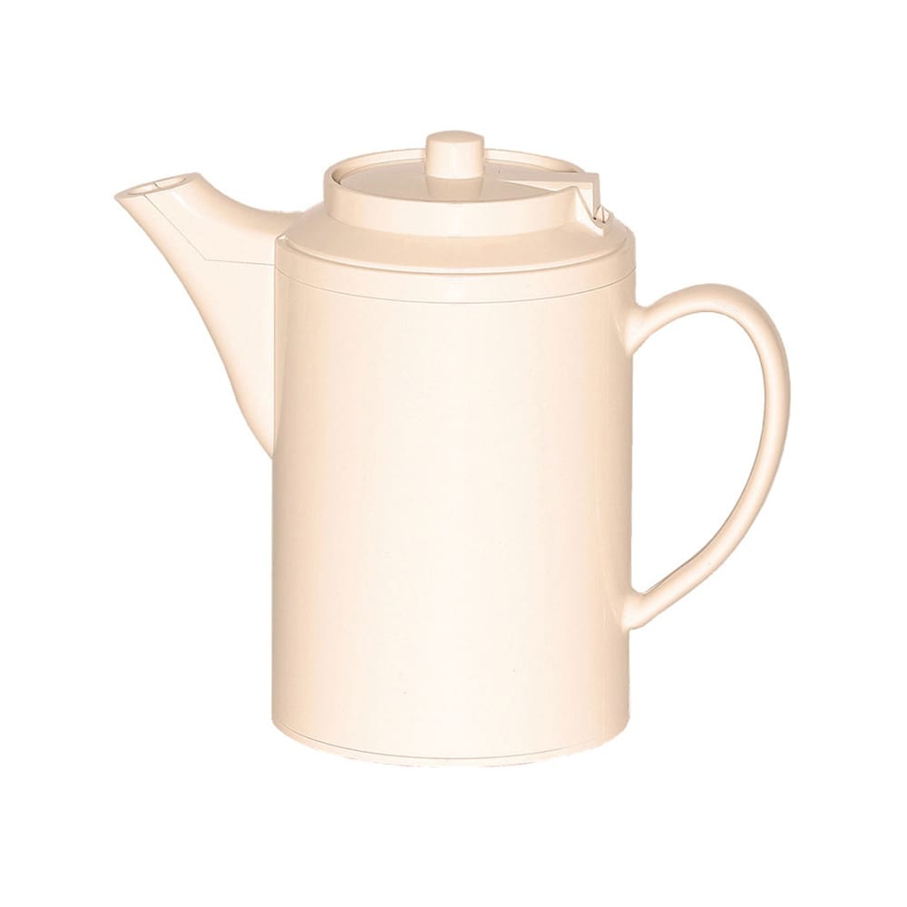 Service Ideas 16 oz Dripless Teapot w/ Baffled Spout, Self-Locking Lid, Almond (TS612AL)
