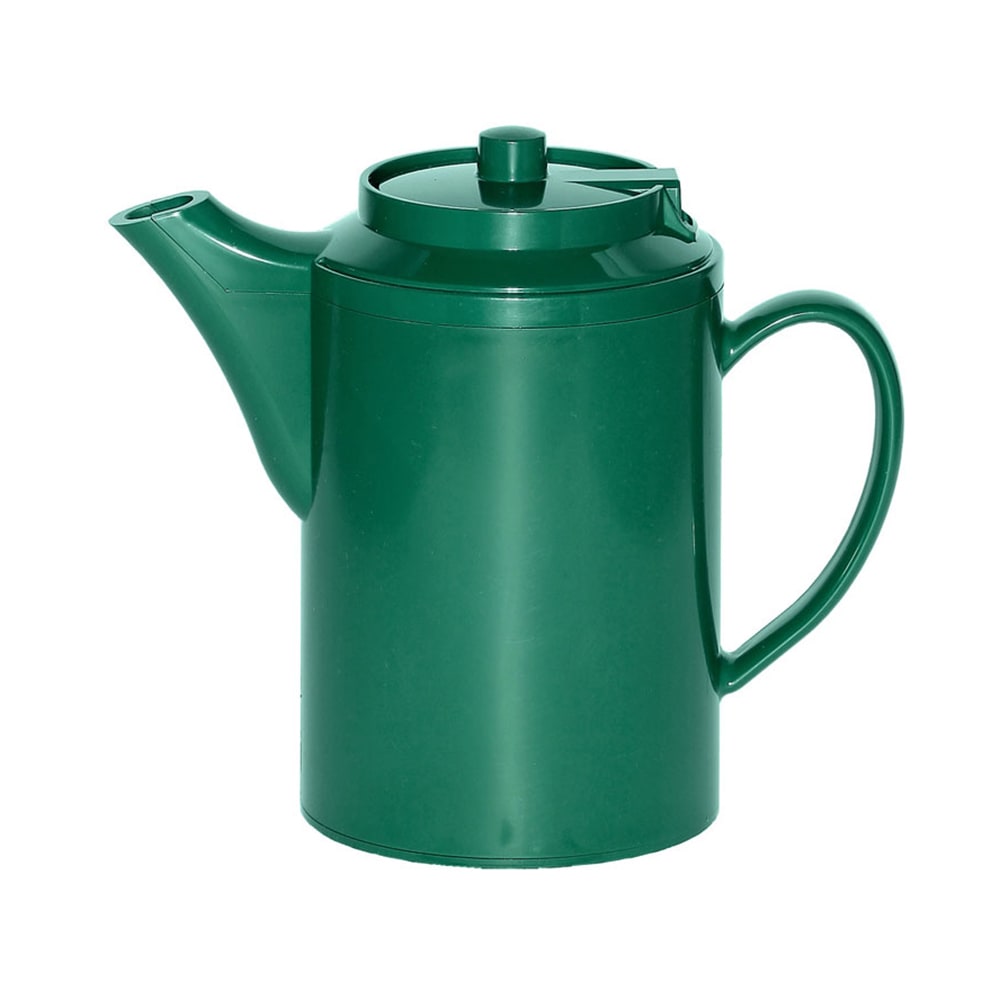 Service Ideas 16 oz Dripless Teapot w/ Baffled Spout, Forest Green (TS612FG)