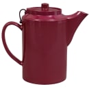 Service Ideas 16 oz Dripless Teapot w/ Tether, Baffled Spout, Burgundy (TST612BU) thumbnail 3