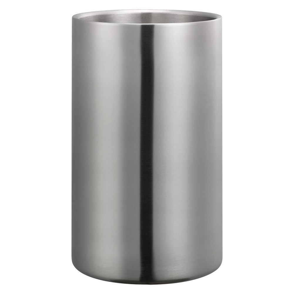 Service Ideas 7 3/4" Double Walled Wine Chiller - Stainless Steel, Polished Finish (WC1)