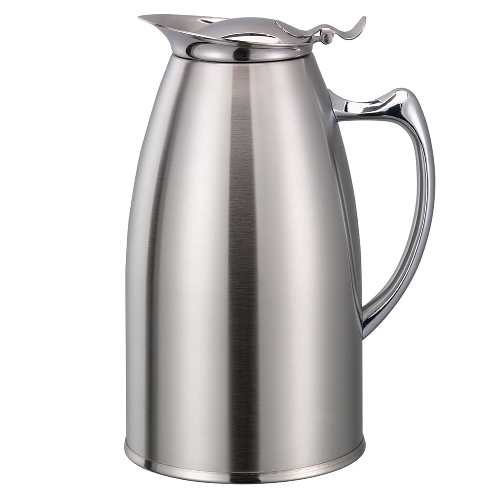 Service Ideas 1 liter Pitcher w/ Double-Wall Insulation, Brushed Stainless (WP1SA)