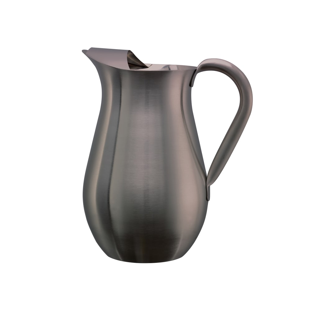 Service Ideas 67 3/5 oz Stainless Steel Pitcher w/ Ice Guard, Dark Tungsten (WPB2BSDT)