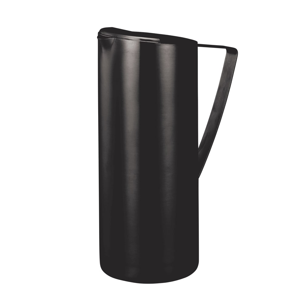 Service Ideas 64 1/5 oz Water Pitcher w/ Ice Guard - Stainless Steel, Black Onyx (X7025BSBXV2)