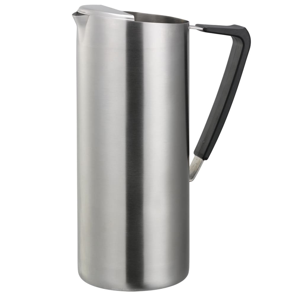 Service Ideas 54 oz Slim Double Wall Water Pitcher w/ Ice Guard - Brushed Stainless Steel (X7DWBS)
