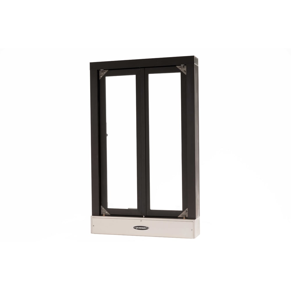 QuikServ CM-1 24"W x 38 1/2"H Dark Bronze Bi-Folding Manual Drive-Thru Window
