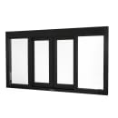 QuikServ IF-BPSC-7241 72"W x 41"H Dark Bronze Bi-Parting Manual Drive-Thru Window thumbnail 2