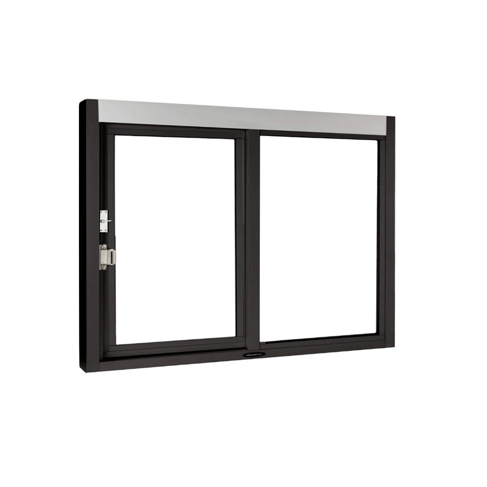 QuikServ IFSC-4040 48"W x 48"H Dark Bronze Right-to-Left Manual Drive-Thru Window