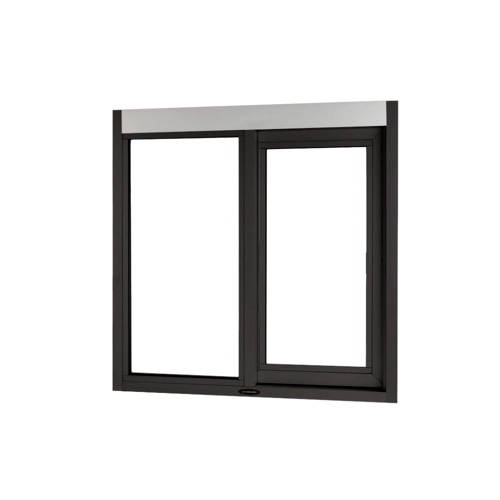 QuikServ IFSC-4040 48"W x 48"H Dark Bronze Left-to-Right Manual Drive-Thru Window