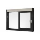 QuikServ IFSC-4844 47 1/2"W x 43 1/2"H Dark Bronze Left-to-Right Manual Drive-Thru Window thumbnail 2