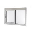 QuikServ IFSC-4844 47 1/2"W x 43 1/2"H Clear Aluminum Right-to-Left Manual Drive-Thru Window thumbnail 2