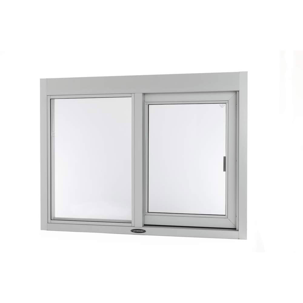 QuikServ IFSC-4844 47 1/2"W x 43 1/2"H Clear Aluminum Left-to-Right Manual Drive-Thru Window