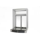 QuikServ PW2-16 27 3/4"W x 40"H Clear Aluminum Bi-Folding Manual Drive-Thru Window thumbnail 2