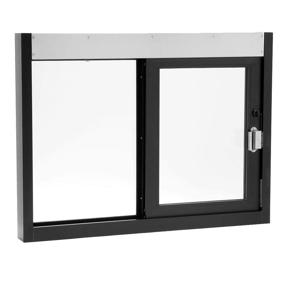 QuikServ SC-4030-IP 48"W x 36"H Dark Bronze Left-to-Right Manual Drive-Thru Window