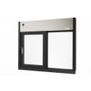 QuikServ SS-4035E 48"W x 41"H Dark Bronze Right-to-Left Electric Drive-Thru Window thumbnail 2