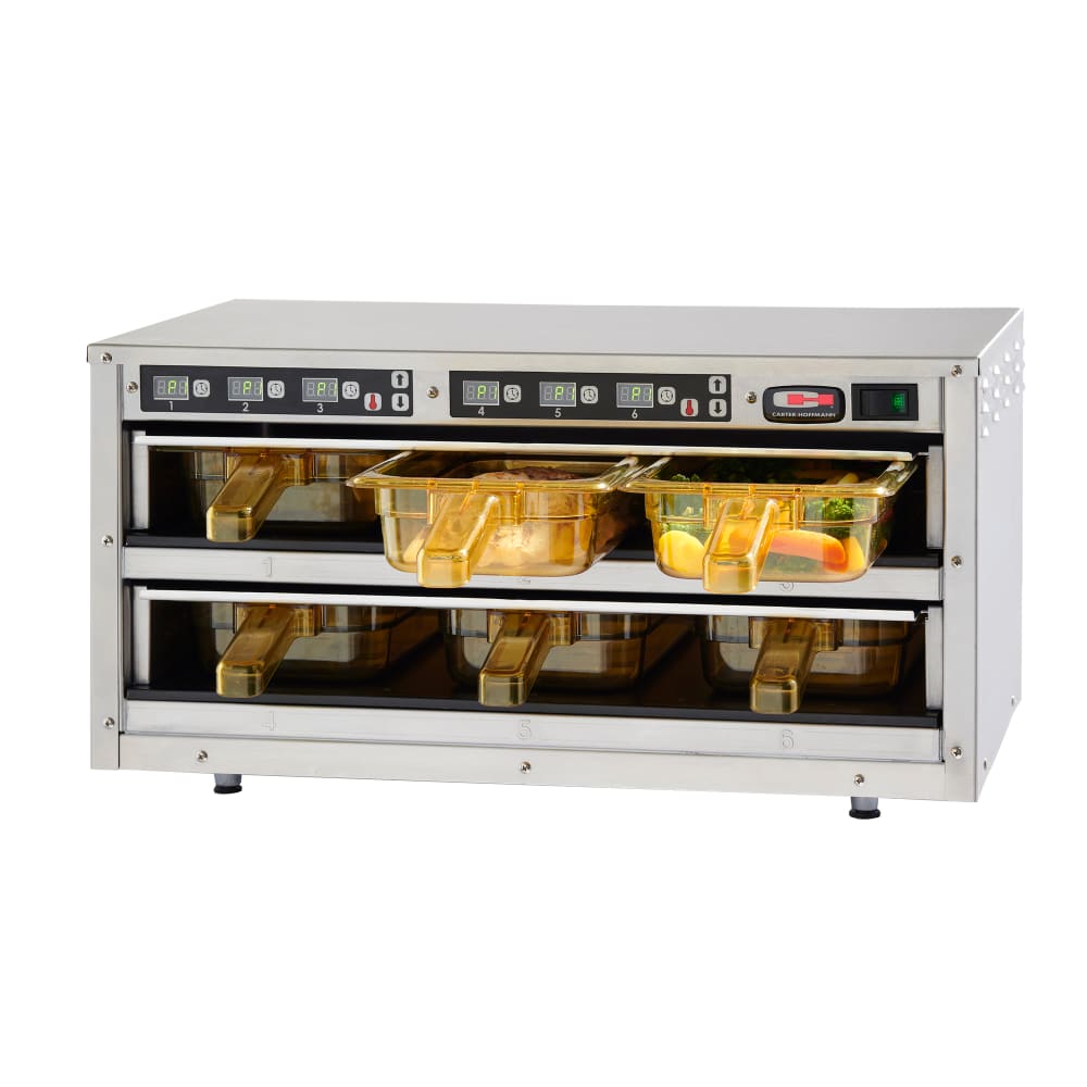 Carter-Hoffmann MC212GS-2T 24.38"W Freestanding Warming Unit w/ (2) 18" Compartments, 120v