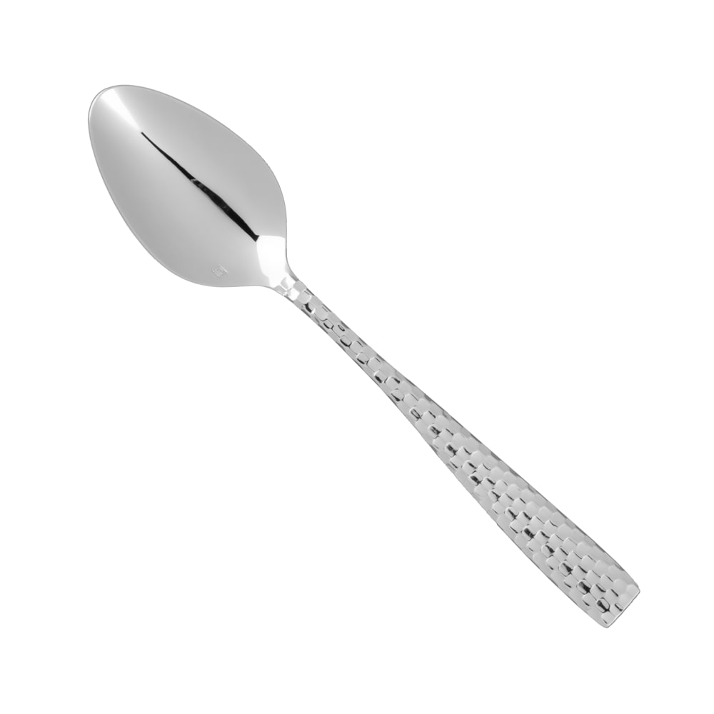 Fortessa 9 1/10" Serving Spoon with 18/10 Stainless Grade, Lucca Faceted Pattern (1.5.102.FC.027)