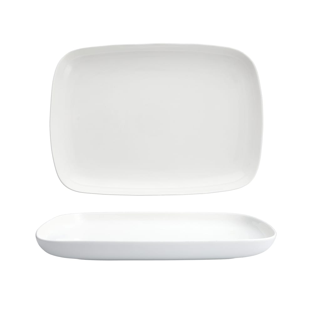 Fortessa Rectangular Modern Coupe Platter - 14" x 10", China, White (FFD-MC-809)