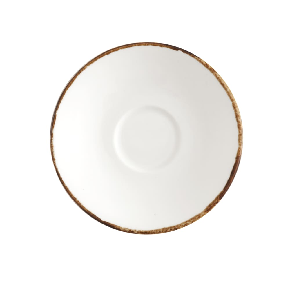 Fortessa 4 3/4" Round Spice Salt Espresso Saucer - China, White (TC7400.DV.4.07)