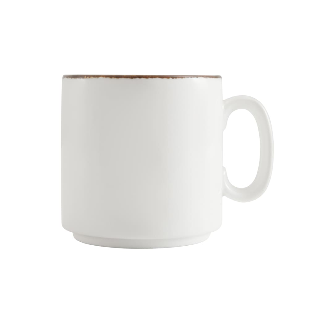 Fortessa 9 1/2 oz Spice Salt Coffee Mug - China, White (TC7400.DV.4.08)