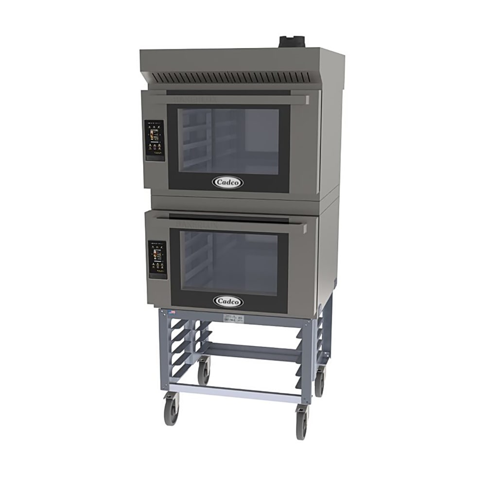 Cadco BLS-4FTD-2H Double Full Size Electric Convection Oven - 7.6kW, 208-240v/1ph