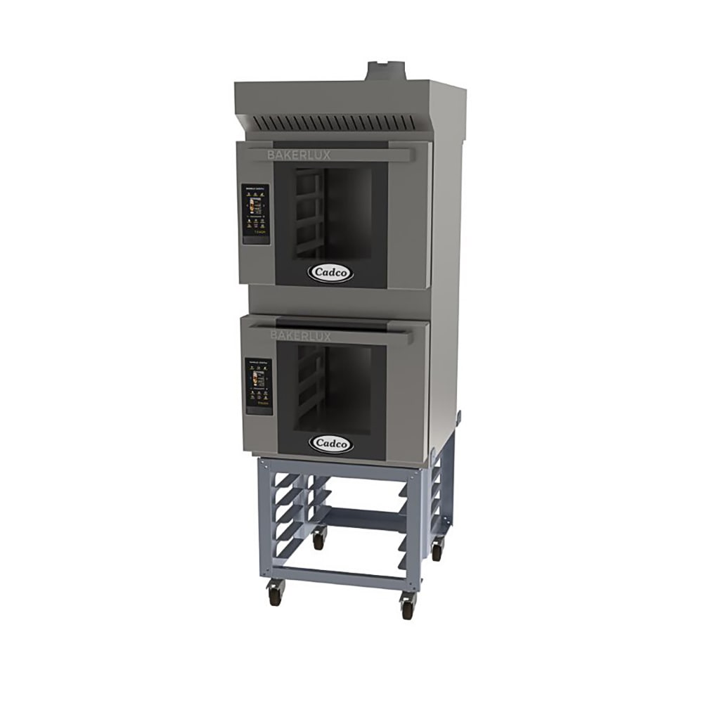 Cadco BLS-4HTD-2H Double Half Size Electric Convection Oven - 7.6kW, 208-240v/1ph