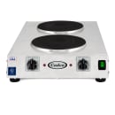 Cadco CDR-3K 15" Electric Hot Plate w/ (2) Burners & Infinite Controls, 220v/1ph thumbnail 2