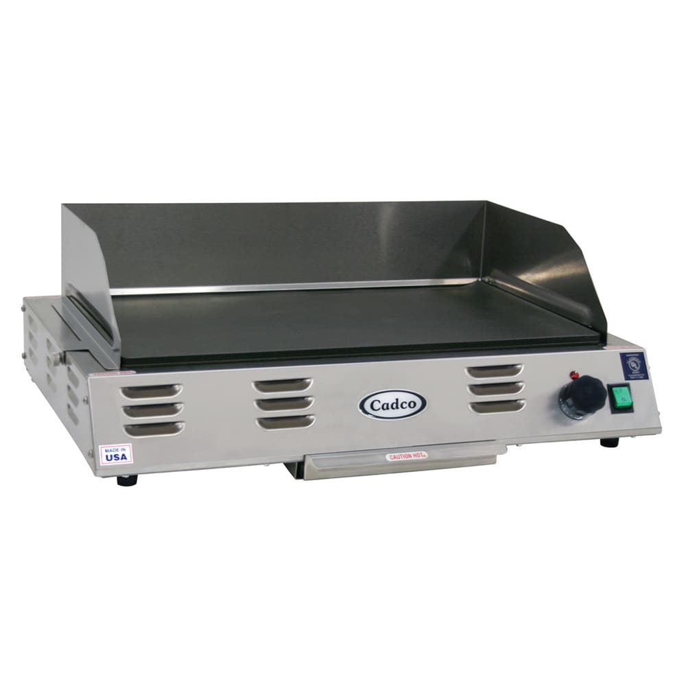 Cadco CG-20 21" Electric Griddle w/ Thermostatic Controls - 1" Non Stick Plate, 220v/1ph