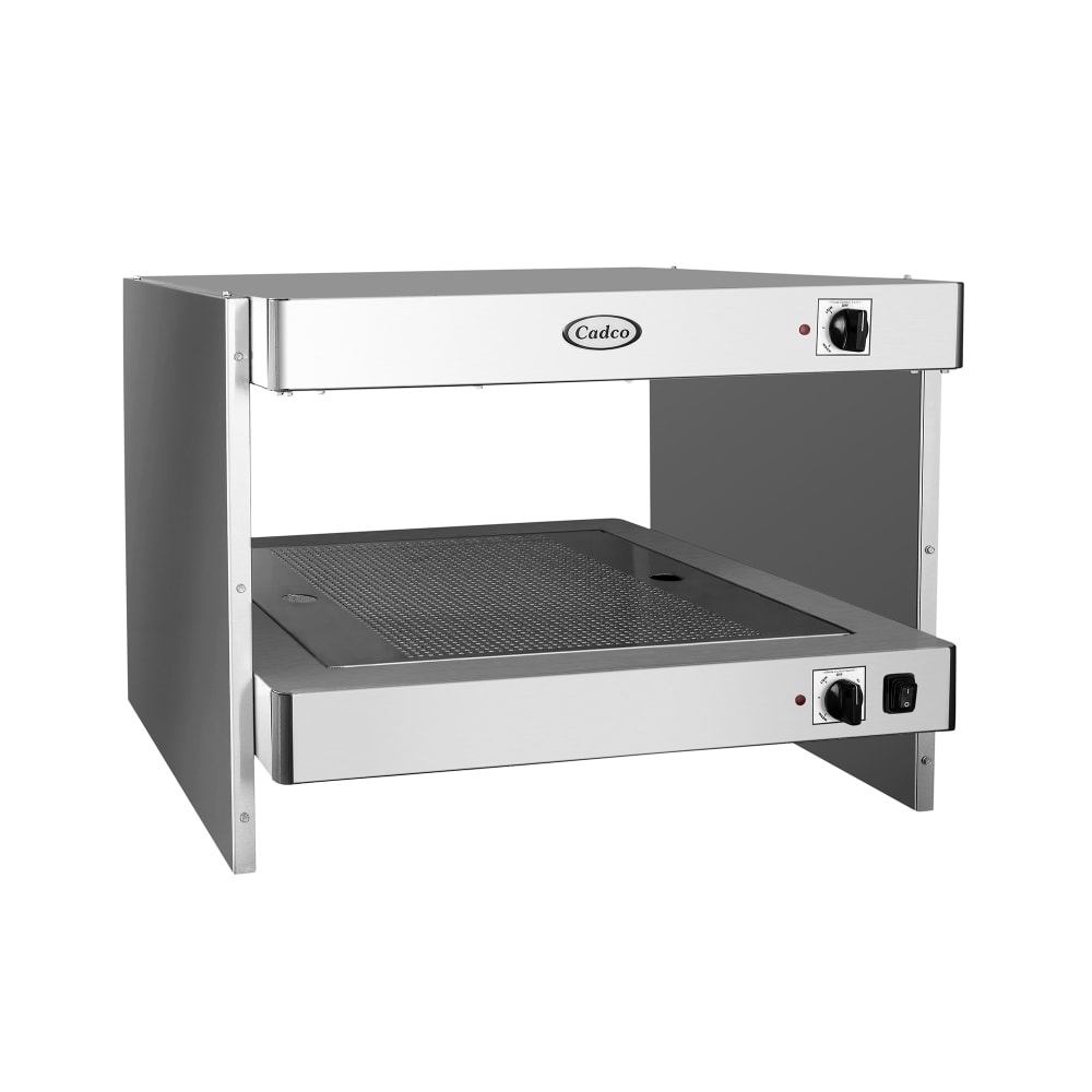 Cadco PGW-5 Pass & Go Full Service Countertop Heated Display Shelf - (2) Shelves, 120v
