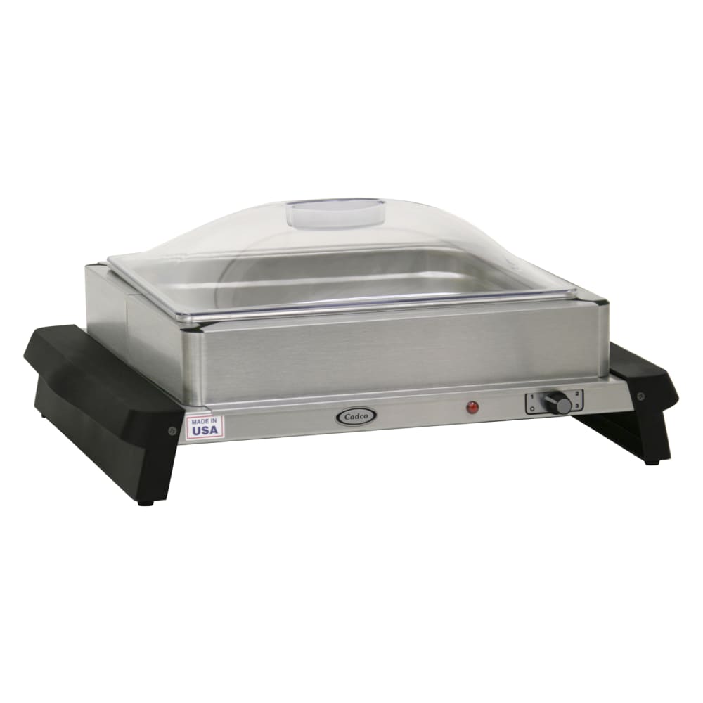 Cadco WTBS-12P 18 1/4" Countertop Buffet Warmer w/ (1) Half Size Pan - Stainless, 120v