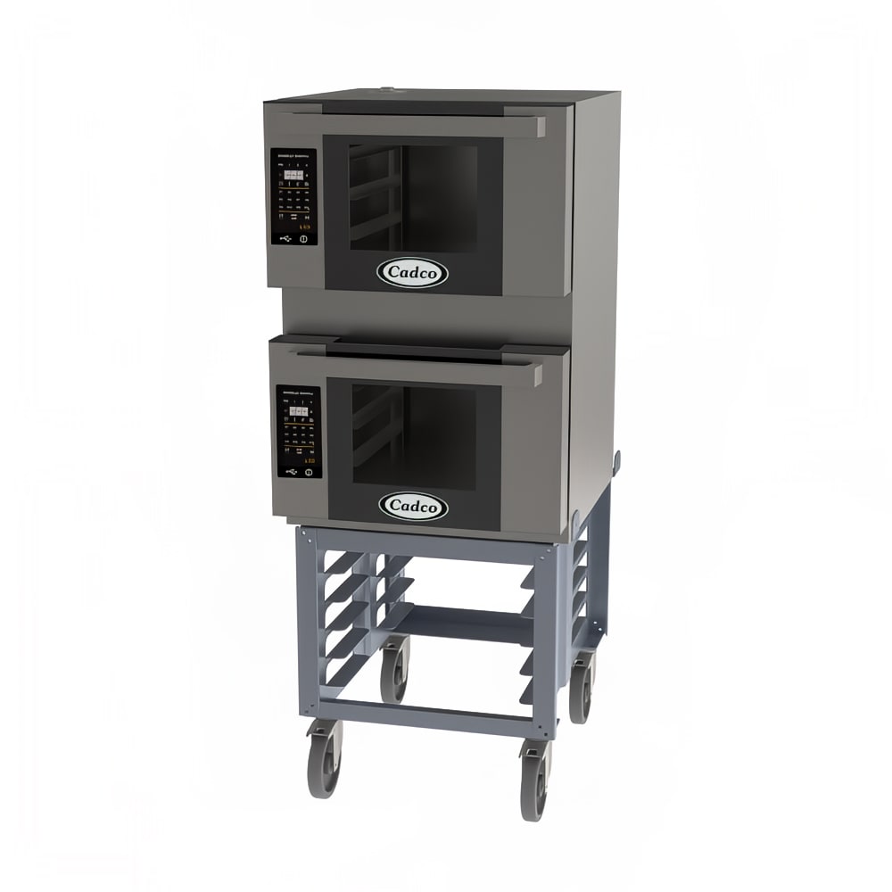 Cadco BLS-3HLD-2 Double Half Size Electric Convection Oven - 6.6kW, 208-240v/1ph