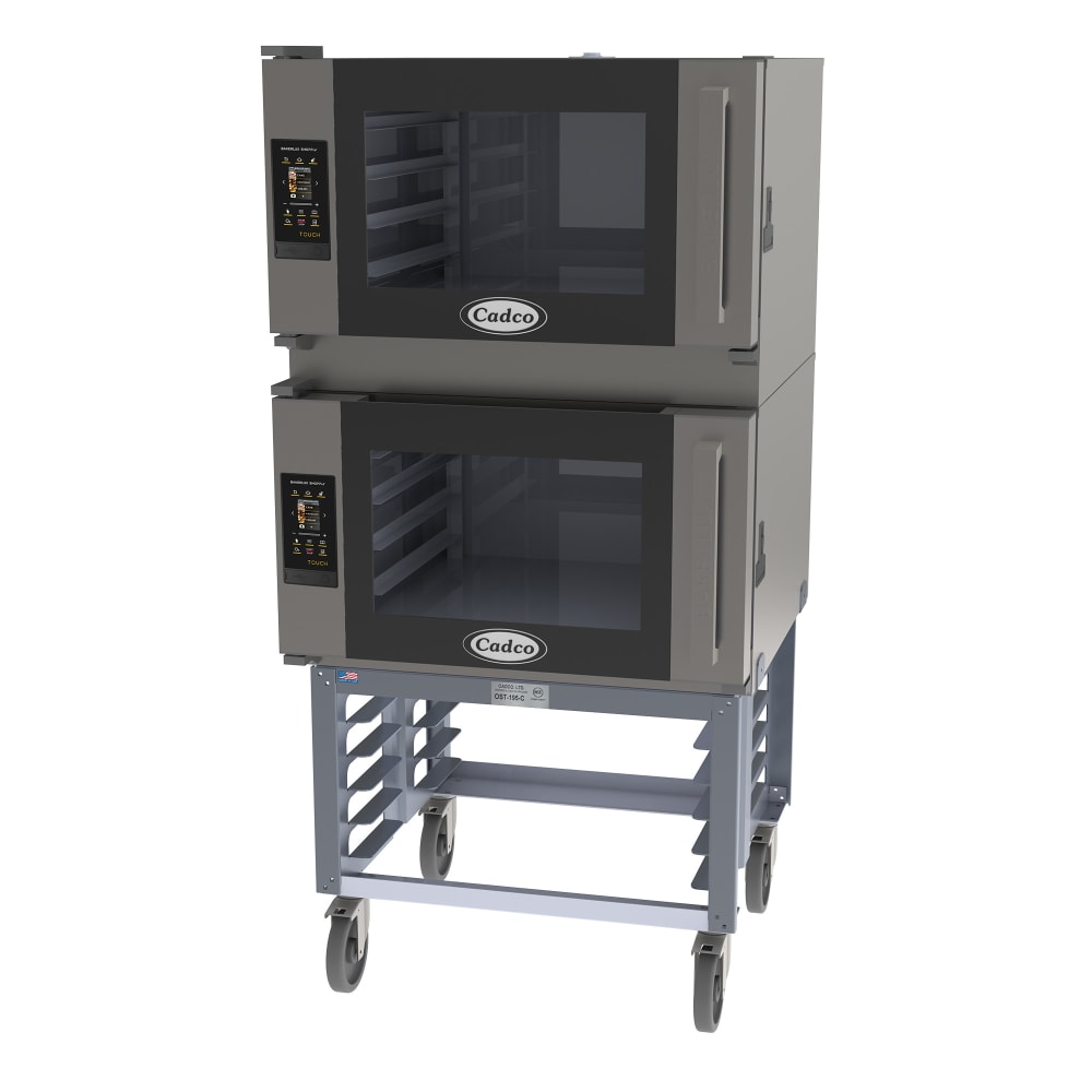 Cadco BLS-4FTR-2 Double Full Size Electric Convection Oven - 15.2kW, 208-240v/1ph