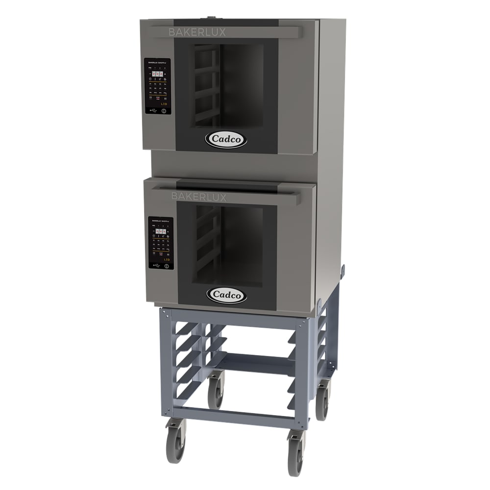 Cadco BLS-4HLD-2 Double Half Size Electric Convection Oven - 7.6kW, 208-240v/1ph