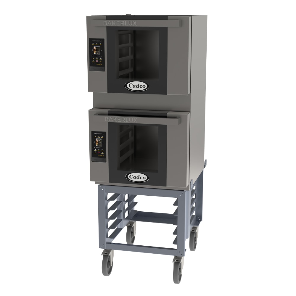 Cadco BLS-4HTD-2 Double Half Size Electric Convection Oven - 7.6kW, 208-240v/1ph