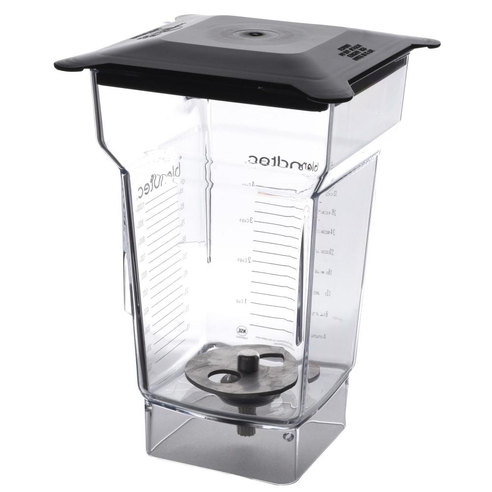 Blendtec 40-611-60 32 oz Cold Frothing Jar w/ Black Hard Lid - Tritan, Clear