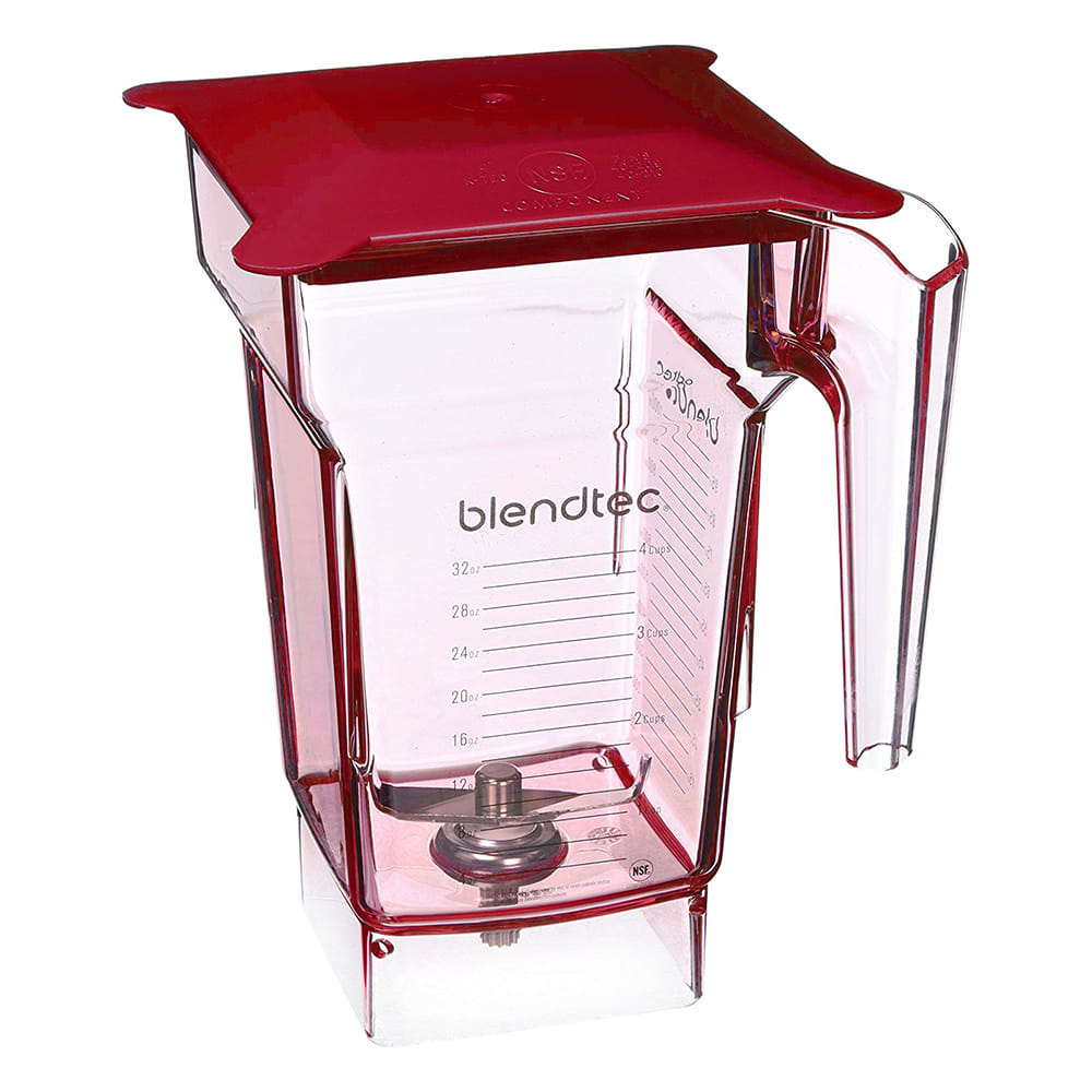 Blendtec FOURSIDERED-H 75 oz FourSide Blender Jar w/ Hard Lid & Wingtip Blade, Red