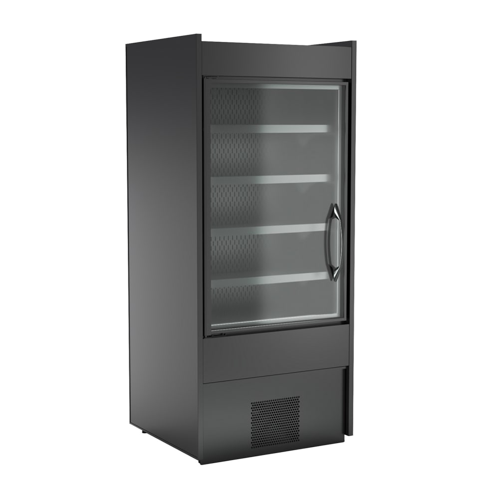 Structural Concepts BD3632 36 1/4" Oasis® One Section Glass Door Merchandiser - (1) Left Hinge Door, Black, 110-120v