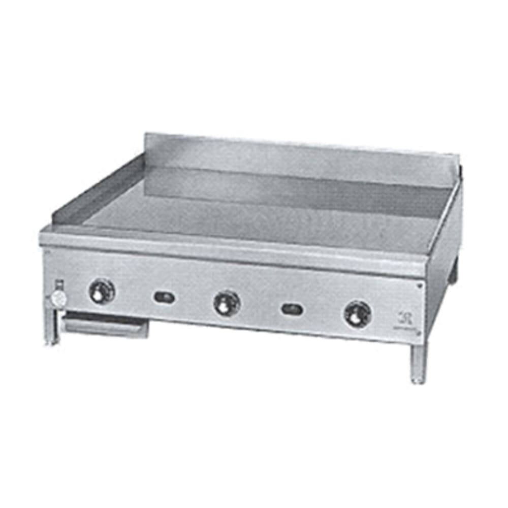 Jade Range 36" Gas Griddle w/ Thermostatic Controls - 1" Steel Plate, Natural Gas (JGT-2436)