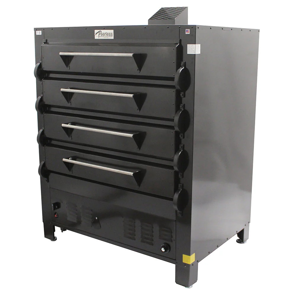 Peerless Ovens 2348M Floor Model Quadruple Mexican Restaurant Deck Oven - Natural Gas