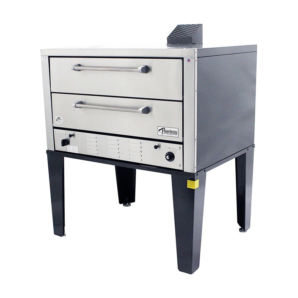 Peerless Ovens CW61P Floor Model Double Pizza Deck Oven - Natural Gas