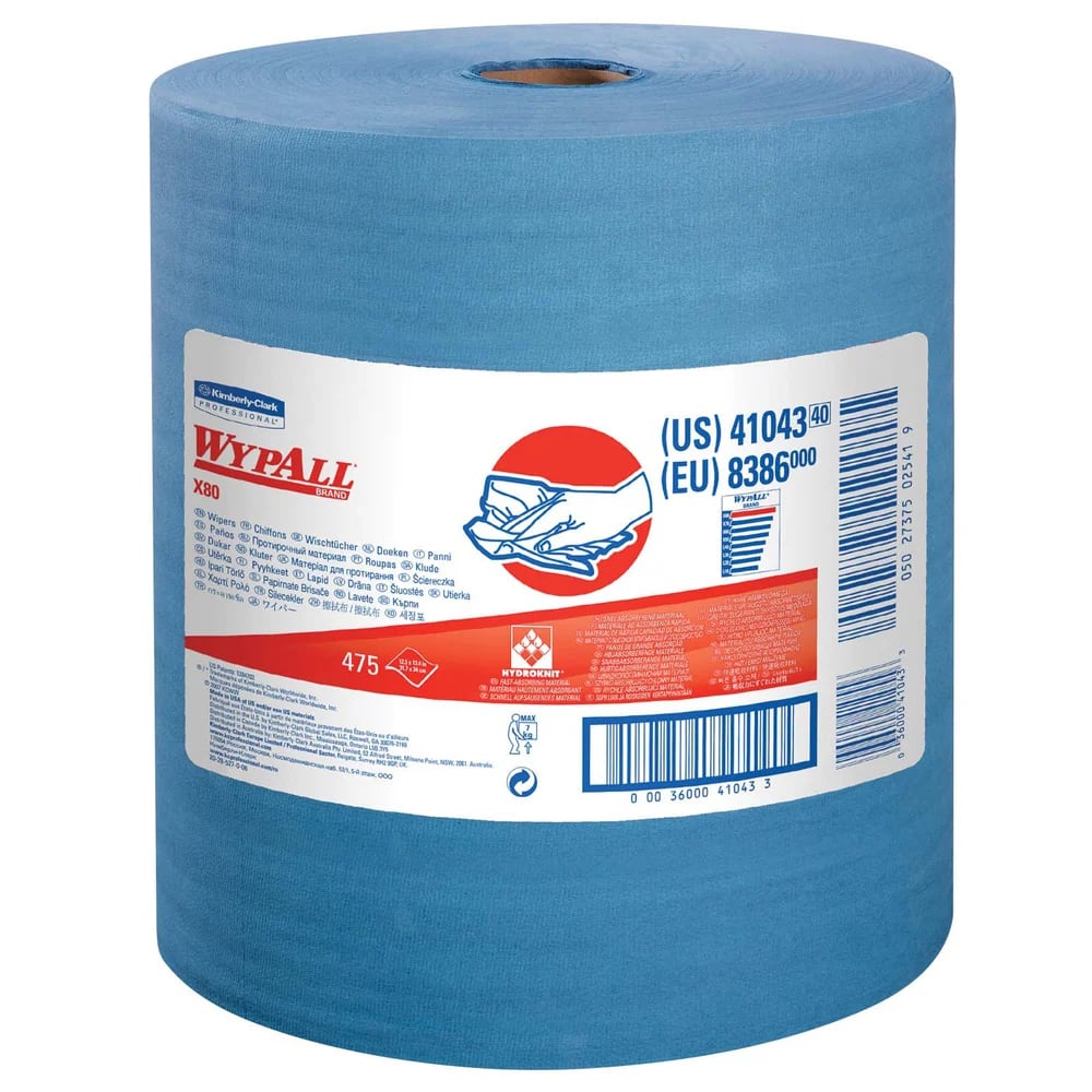Kimberly-Clark WypAll® 475 Reusable Cloth Jumbo Roll, Blue (41043)