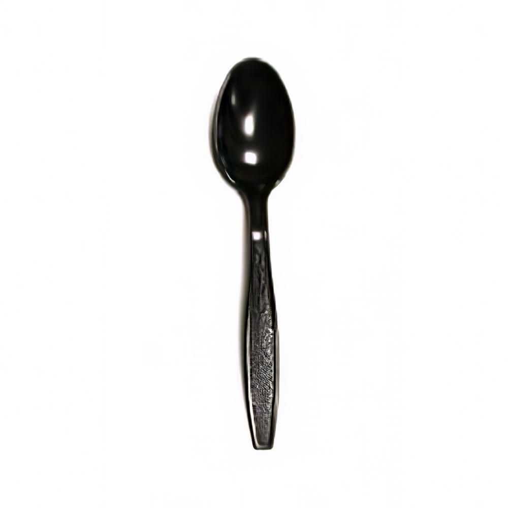 Empress Heavy Weight Disposable Teaspoons - Plastic, Black (E179002 (41754))