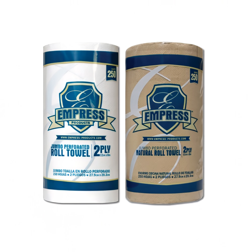 Empress 250 Sheet Paper Towel Roll - 2 Ply, White (E212250)