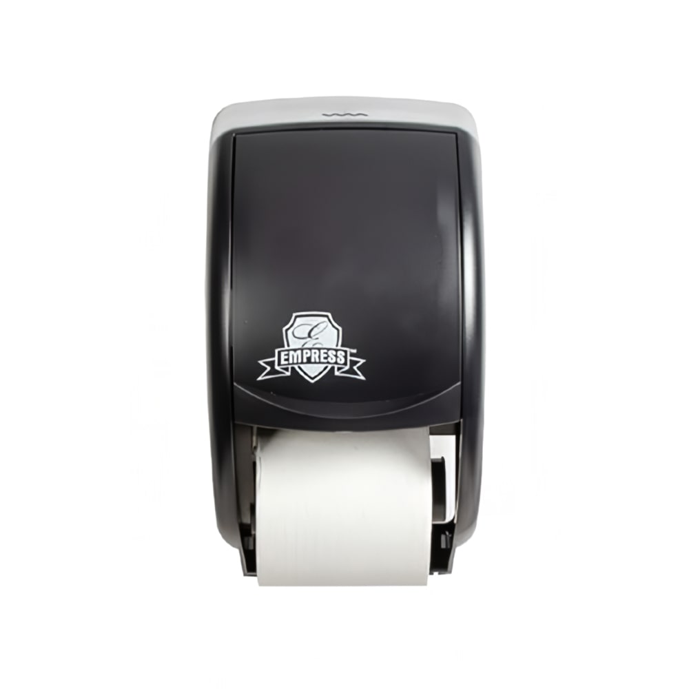 Empress Wall Mount Double Toilet Paper Dispenser for Standard Rolls - Plastic, Black (EMP3500 (65838))