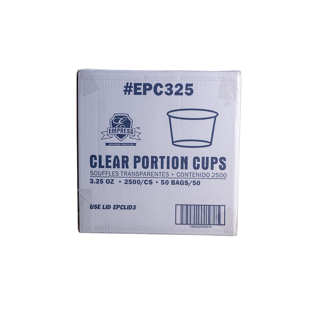 Empress 3 1/4 oz Portion Cup - Polypropylene, Clear (EPC325 (48331))