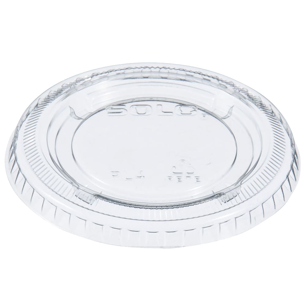 Dart PL4N Solo® Lid for Soufflés Portion Containers - Plastic, Clear
