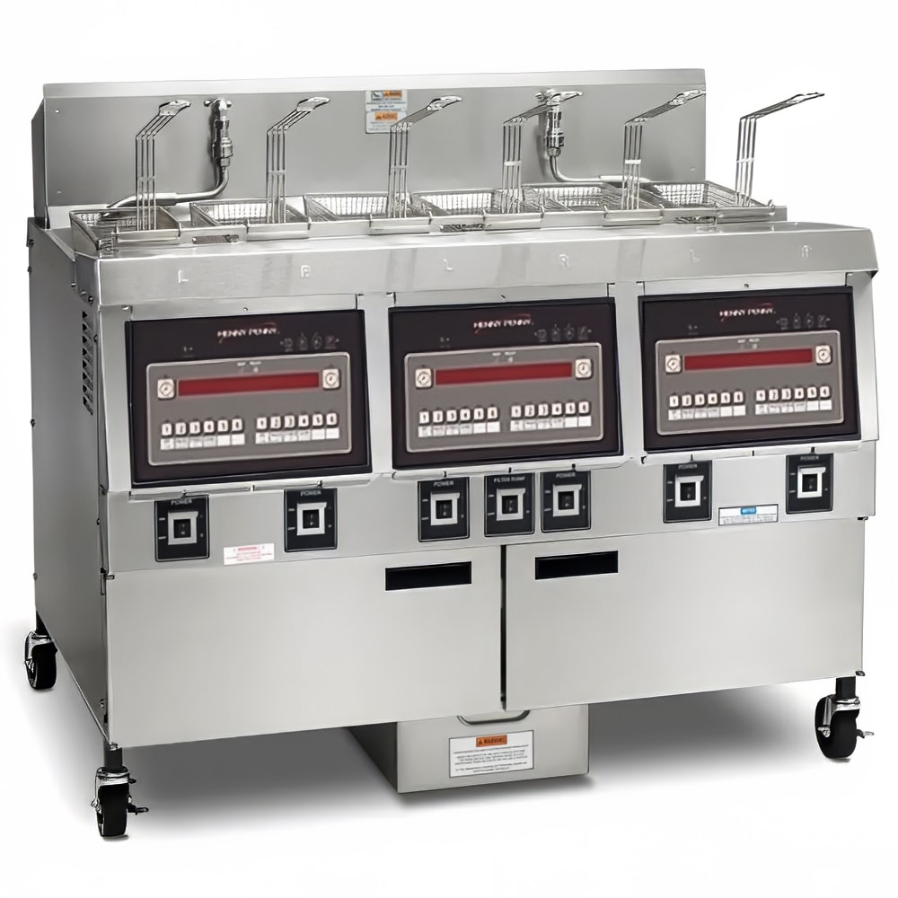 Henny Penny OFE323.06 Electric Fryer - (3) 65 lb Vats, Floor Model, 208v/3ph