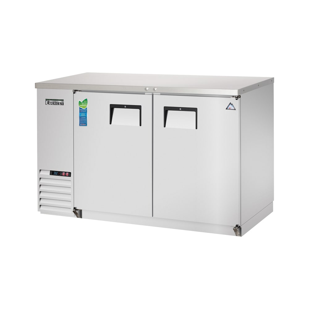 Everest Refrigeration EBB59-SS 57 3/4" Bar Refrigerator - 2 Swinging Solid Doors, Stainless, 115v