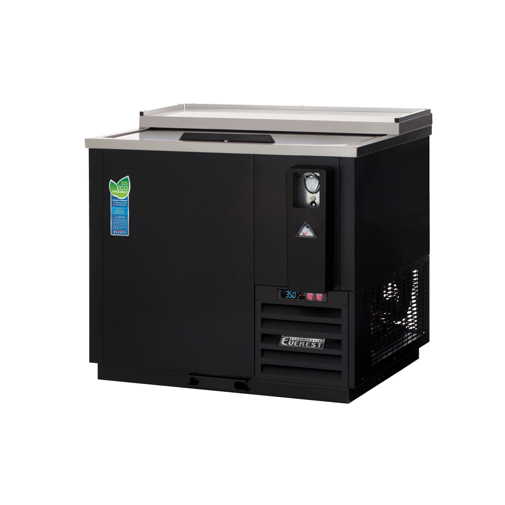 Everest Refrigeration EBC37 36 3/4" Forced Air Bottle Cooler - Holds (264) 12oz Bottles, Lid Locks, 115v
