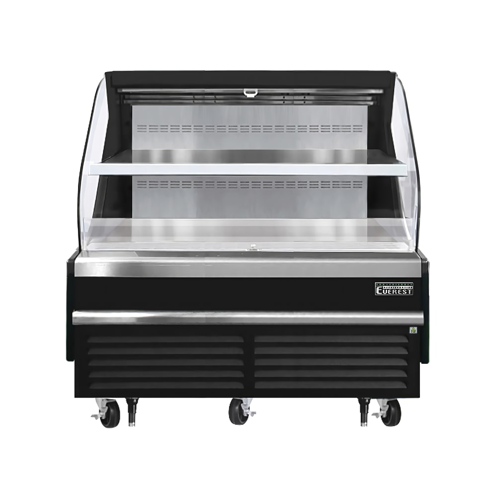 Everest Refrigeration EOMH-60-B-35-T 60" Horizontal Open Air Cooler w/ (2) Levels, Black, 115v